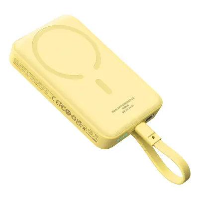 Mini Powerbank MagSafe 10000mAh 30W z USB-C kablom 0,3m rumen