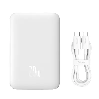 Mini power bank 10000mAh z induktivnim polnjenjem MagSafe PD 20W bel
