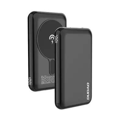 Powerbank 10000mAh TGK1 z MagSafe 15W brezžičnim polnilnikom črne barve