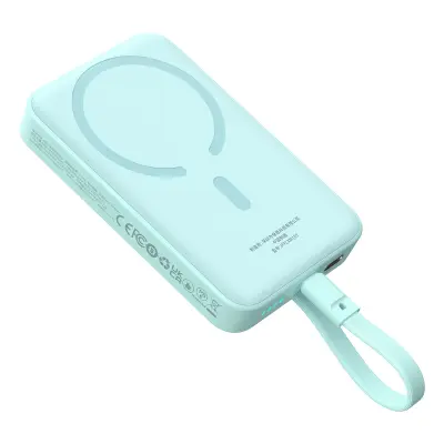 Mini Powerbank MagSafe 10000mAh 30W z USB-C kablom 0,3m modra