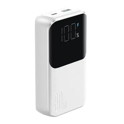 Mini power bank 10000mAh z vgrajenimi kabli JR-PBC06 30W bela