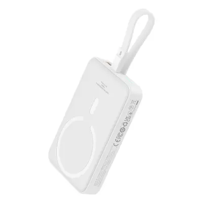 Mini Powerbank MagSafe 10000mAh 20W z Lightning kablom za iPhone 0,3m bel
