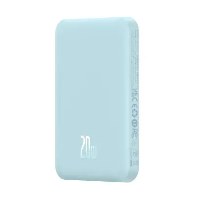 Mini powerbank 5000mAh 20W + USB-C kabel 20V / 3A modra