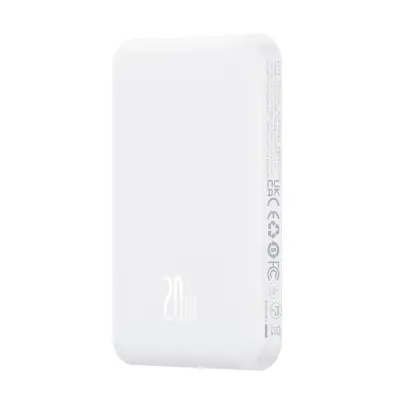 Mini power bank 5000mAh 20W + USB-C kabel 20V / 3A bela