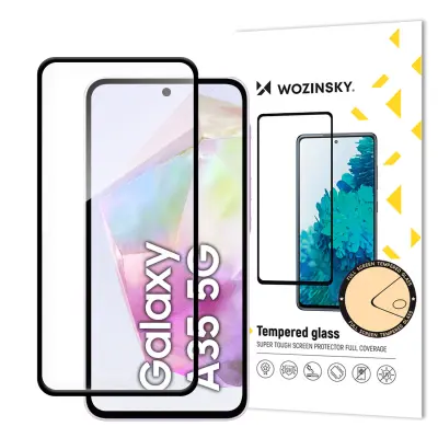 9H kaljeno steklo za zaslon Samsung Galaxy A35 s črnim okvirjem
