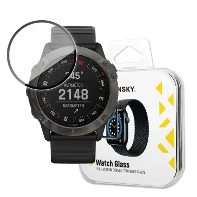 Hibridno zaščitno steklo za Garmin Fenix ​​​​6 Pro črno