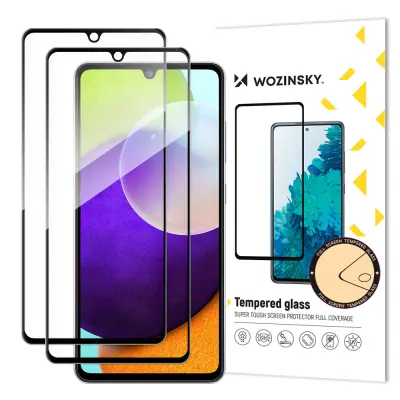Super trpežno celozaslonsko kaljeno steklo z okvirjem za Samsung Galaxy A33 5G črn KOMPLET 2 kos.
