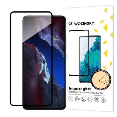 9H kaljeno steklo z okvirjem za Xiaomi Poco F5 Pro Full Glue Tempered Glass black screen