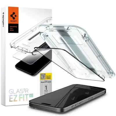 Glas.tR EZ Fit FC kaljeno steklo za iPhone 15 Pro, črno