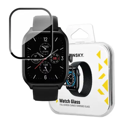 9H kaljeno steklo za celoten zaslon Xiaomi Amazfit GTS 4 s črnim okvirjem Full Glue