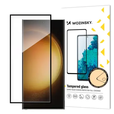 9H kaljeno steklo za Samsung Galaxy S24 Ultra s črnim okvirjem Full Glue