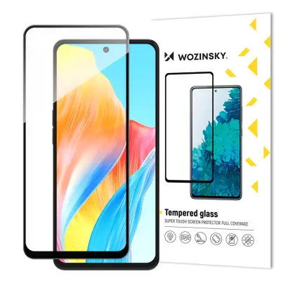 Trpežno kaljeno steklo za celoten zaslon z okvirjem za Oppo A98 5G Full Glue black