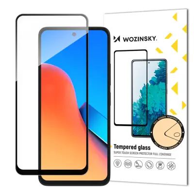 Trpežno celozaslonsko kaljeno steklo z okvirjem za Xiaomi Redmi 12 Full Glue black