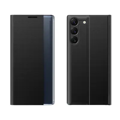 Nov ovitek Sleep View Case za Samsung S24+ z magnetnim zavihkom, črn
