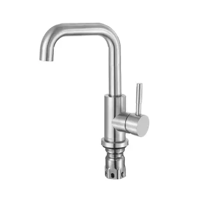 Izvlečna pipa za umivalnik iz nerjavečega jekla Silver