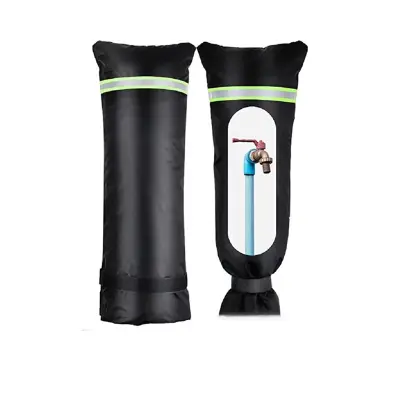 Odsevni črni pokrov za pipo za zaščito pred zmrzovanjem pozimi  L