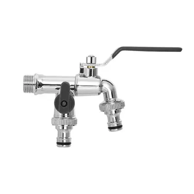 Luksuzna dvojna pipa - črna/srebrna