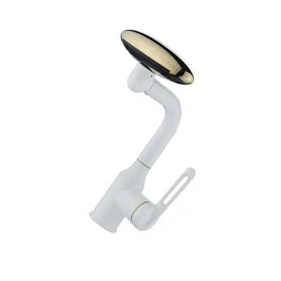 Mešalna armatura za umivalnik s 60 cm dovodnimi cevmi White