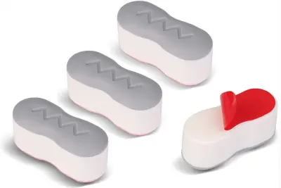 Okrogle dvižne straniščne školjke - 4 pak Grey