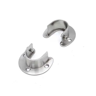 Nosilci za garderobne omarice iz nerjavečega jekla, 2 kosa Silver S