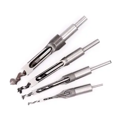 4-delni komplet svedrov za kvadratne luknje Woodworking Silver