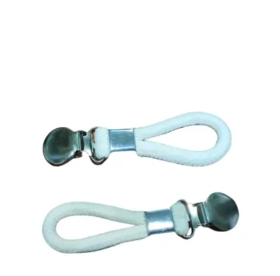 2 paketa večnamenskih kovinskih sponk iz nerjavečega jekla z bombažno vrvjo White