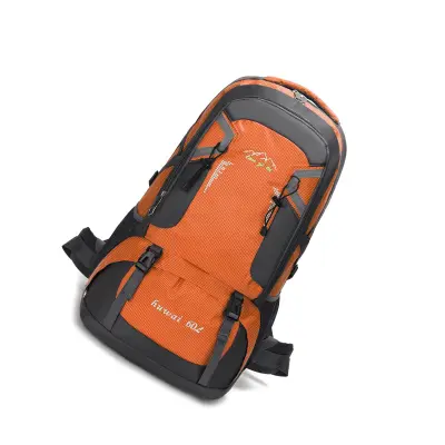 60 L nahrbtnik za gorništvo na prostem z veliko prostornino Orange