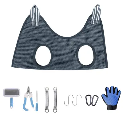 Viseča mreža za hišne ljubljenčke, 11 kosov Grey S