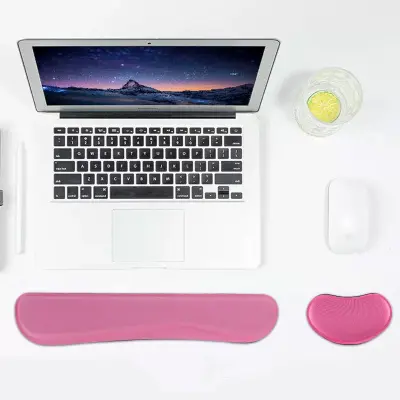 Ergonomska podloga za miško z naslonom za zapestje Pink