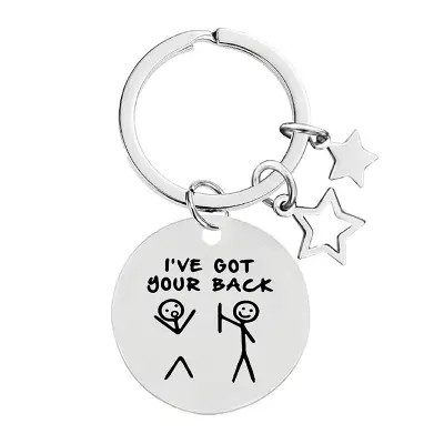 Gravura obeska za ključe s pettokrako zvezdo