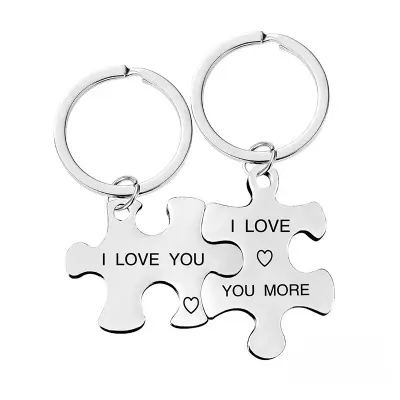 Obesek za ključe Puzzle Silver