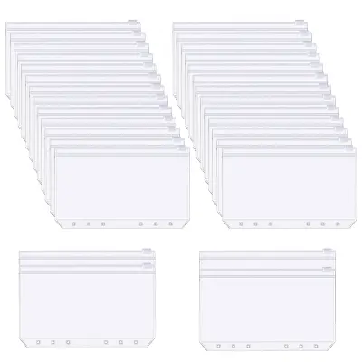 A6 PVC torbica na zadrgo za registrator s 6 obročki   30-paket