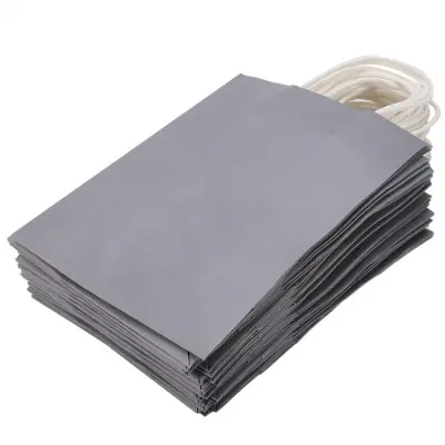 Papirnate vrečke darilne vrečke z ročaji 10-pak Grey