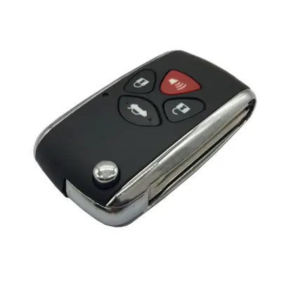 Ovitek za avtomobilske ključe s 3+1 gumbi – združljiv s Toyoto Camry Black