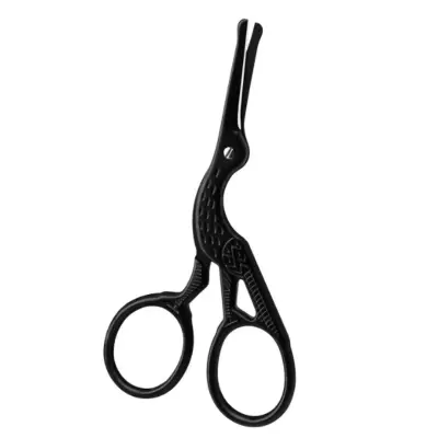Škarje za nosne dlake iz nerjavečega jekla z varovalom Black