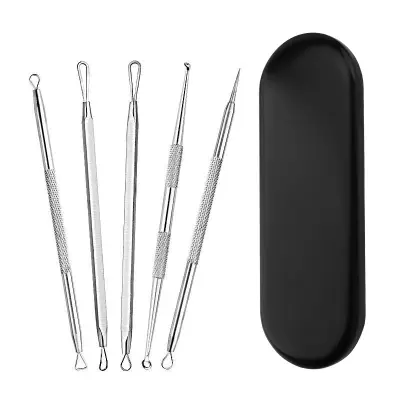 5-delni odstranjevalec ogrcev, odstranjevalec mozoljev, komplet za nego kože obraza Silver