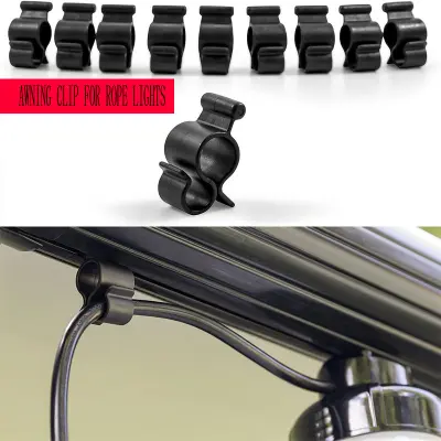 Standardna sponka za tendo za Rope Light 10 paketov Black