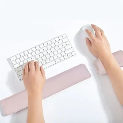 Ergonomska tipkovnica in miška s spominsko peno za podporo zapestja SilverGrey