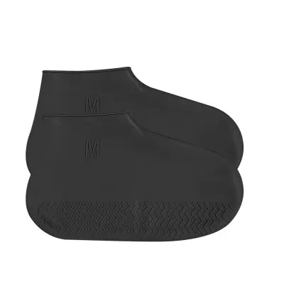 Prevleka za dežne čevlje za kolesarjenje Black L