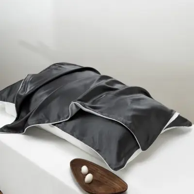 Prevleka za blazino iz 100 % murvine svile DarkGrey