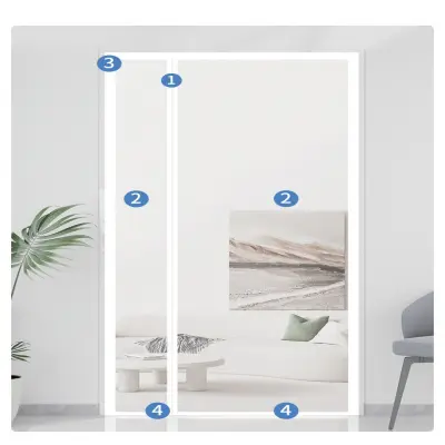 Magnetna vrata s stranskim odpiranjem White M