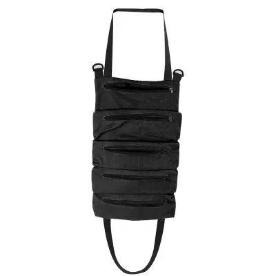 Torba za orodje Roll Up, večnamenska platnena rola orodja Black