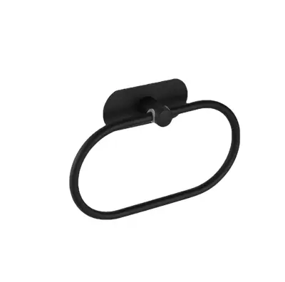 Kopalniški obroč za brisače Držalo za brisače, nerjaveče jeklo Black