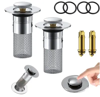 2-paketno odtočno cedilo s čepom / čepom za korito