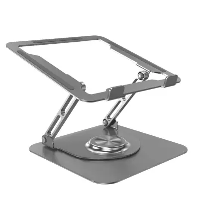 360° vrtljivo stojalo za prenosni računalnik - zložljivo držalo za prenosni računalnik iz aluminijeve zlitine Grey
