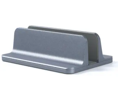 Aluminijasto stojalo za prenosni računalnik za namizno mizo, nastavljivo navpično držalo za prenosni računalnik Grey