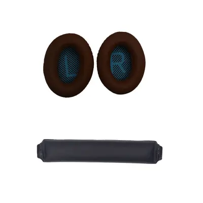 Nadomestne ušesne blazinice in naglavni trak za slušalke Bose QC15 QC25 QC35 Coffee+Blue