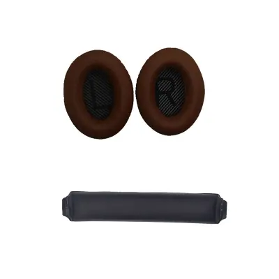 Nadomestne ušesne blazinice in naglavni trak za slušalke Bose QC15 QC25 QC35 Coffee+Black