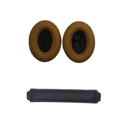 Nadomestne ušesne blazinice in naglavni trak za slušalke Bose QC15 QC25 QC35 Khaki+Black