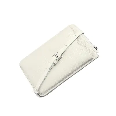 Elegantna usnjena torbica za telefon, mini torbica White